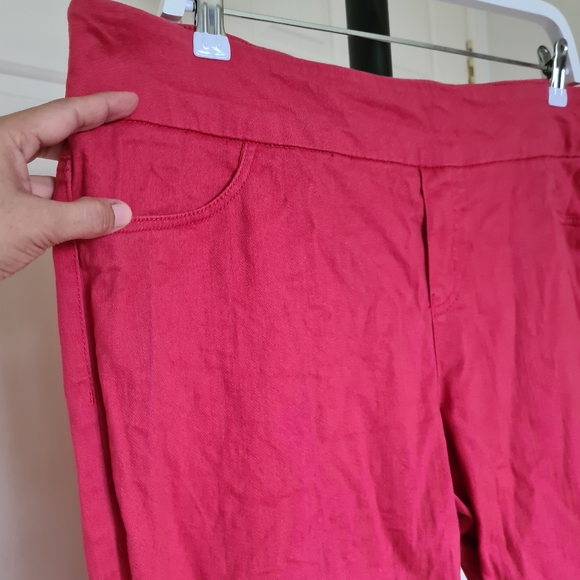 Katies 18 Red Distressed False Front Pockets Summer Autumn Denim Jeans Pants - Picture 2 of 11